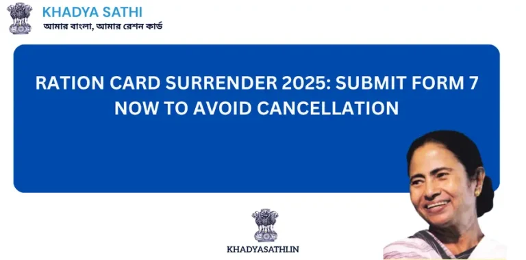 Ration Card Surrender 2025: Submit Form 7 Now to Avoid Cancellation
